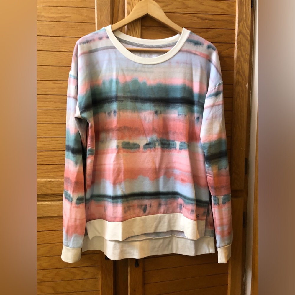 Marc New York watercolor print sweatshirt size medium. NWOT